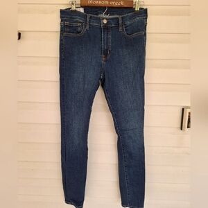 GAP True Skinny Mid Rise Blue Denim Jeans size 30 10 Long